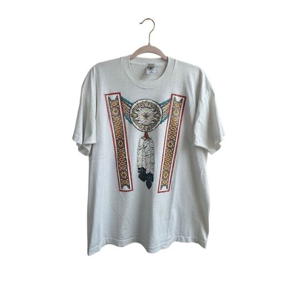 Vintage Moxie Alley Native American Fruit of the Loom Tee Men’s XL USA Made - Picture 2 of 10